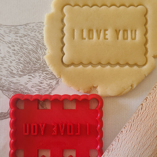 Emporte-pièce message I love you pour sablés et biscuits